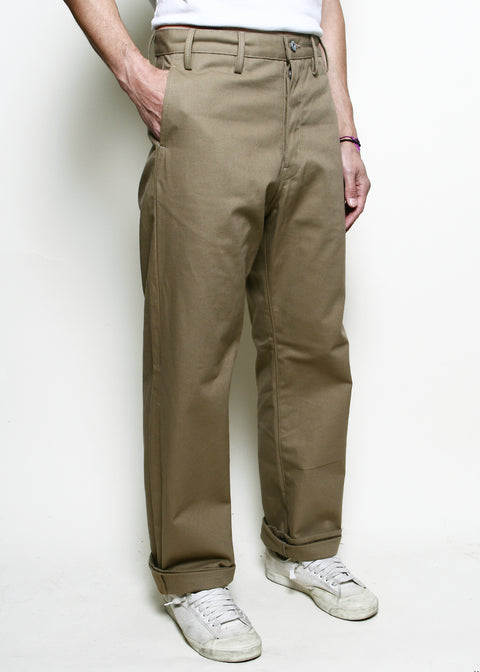 Relaxed Trouser // Khaki Selvedge Canvas