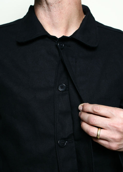  Trench Coat // Black Dry Wax Canvas