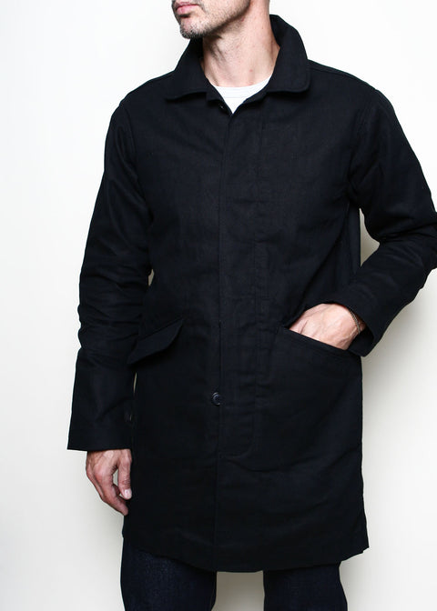  Trench Coat // Black Dry Wax Canvas