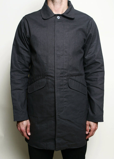 Trench Coat // Grey Dry Wax Canvas