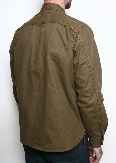  Work Shirt // Dyed Canvas Golden Brown