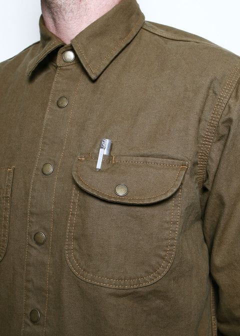 Work Shirt // Dyed Canvas Golden Brown