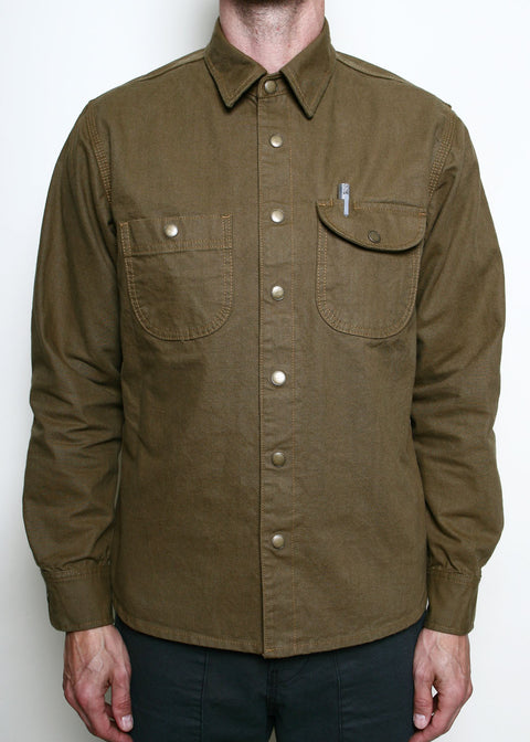 Work Shirt // Dyed Canvas Golden Brown
