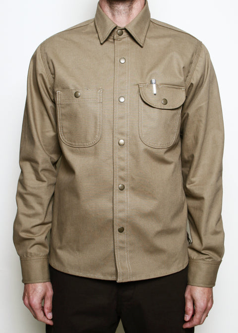  Work Shirt // Khaki Selvedge Canvas