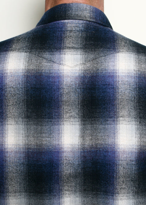  Western Shirt // Bluebell Brushed Plaid