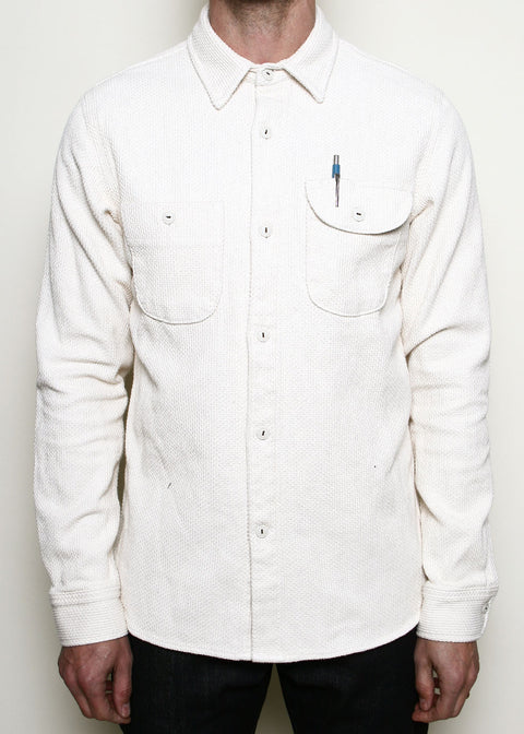 Work Shirt // Washed Natural Sashiko