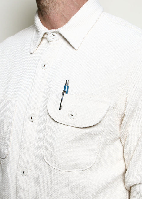 Work Shirt // Washed Natural Sashiko