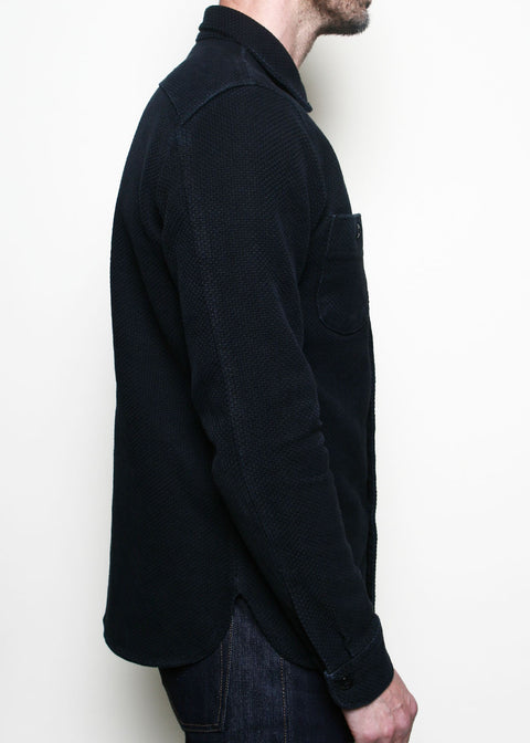  Work Shirt // Dyed Black Sashiko