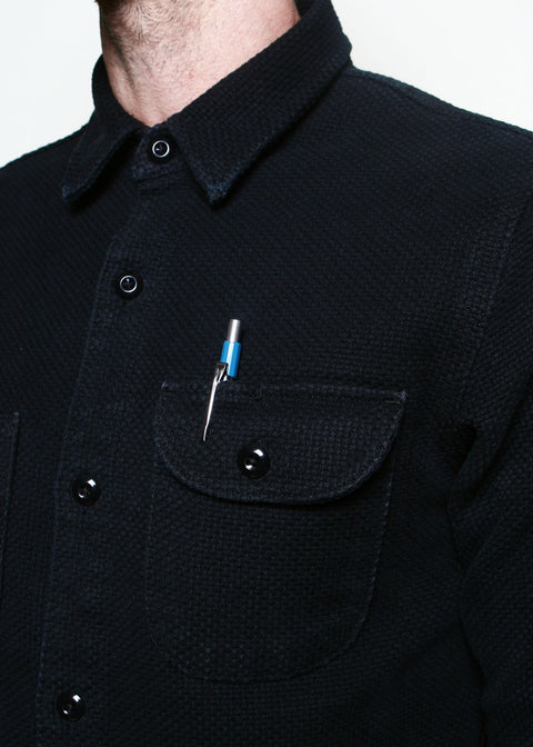 Work Shirt // Dyed Black Sashiko