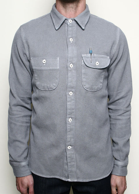 Work Shirt // Dyed Grey Sashiko
