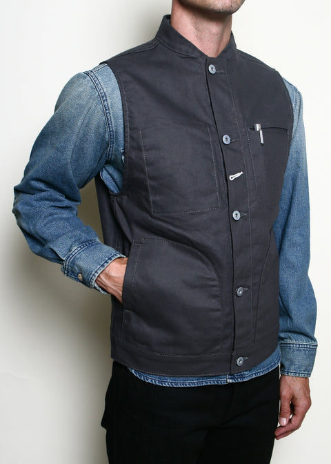  Supply Vest // Dry Wax Canvas Grey