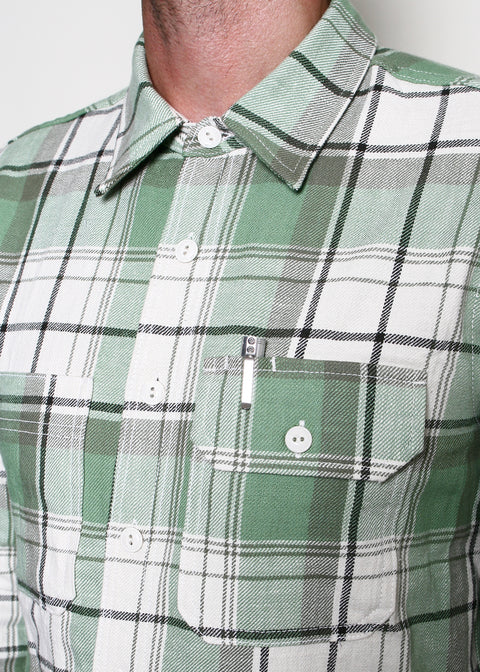Lime green plaid shirt cheap