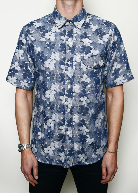  Maker Shirt // Indigo Floral Jacquard